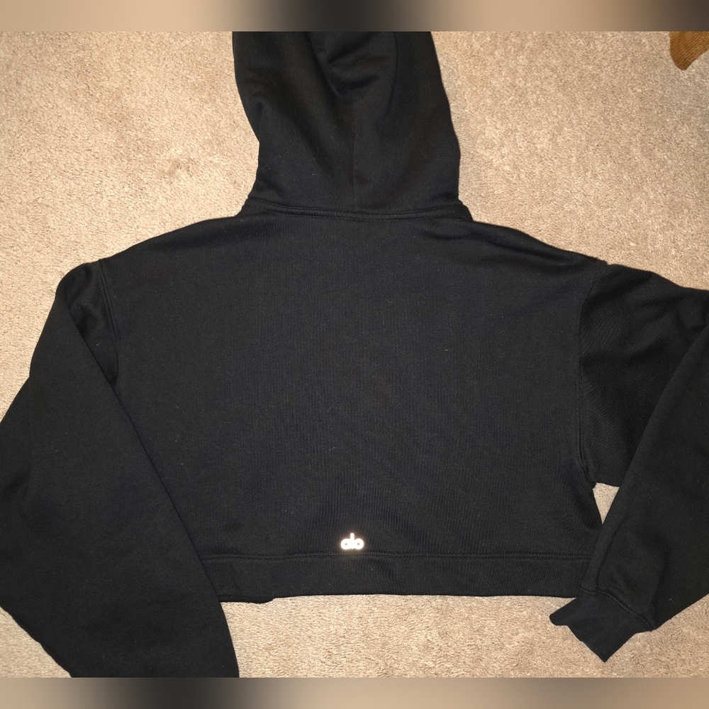 RARE Alo Yoga Bae Cropped Hoodie Sweater Small